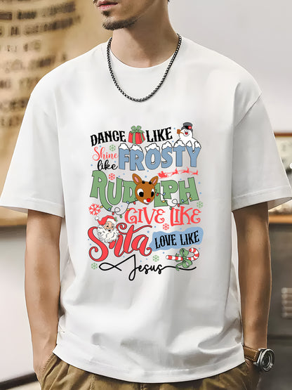 Dance Like Frosty Shine Like Rudolph Sweatshirt, Love Like Jesus Sweater Shirt - Relaxed Fit, Full Size