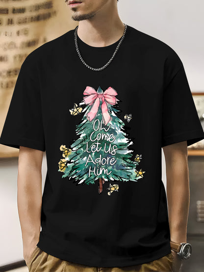 Cute Christmas Tree Shirt, Graphic Shirt Retro Adult Shirt Vintage Shirt - Relaxed Fit, Full Size