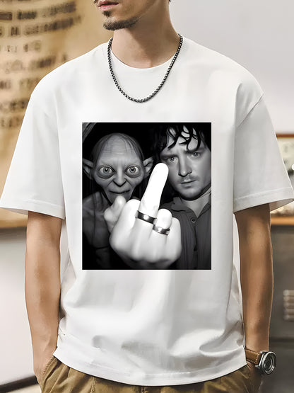 Fun Gollum and Frodo Shirt - Relaxed Fit, Full Size