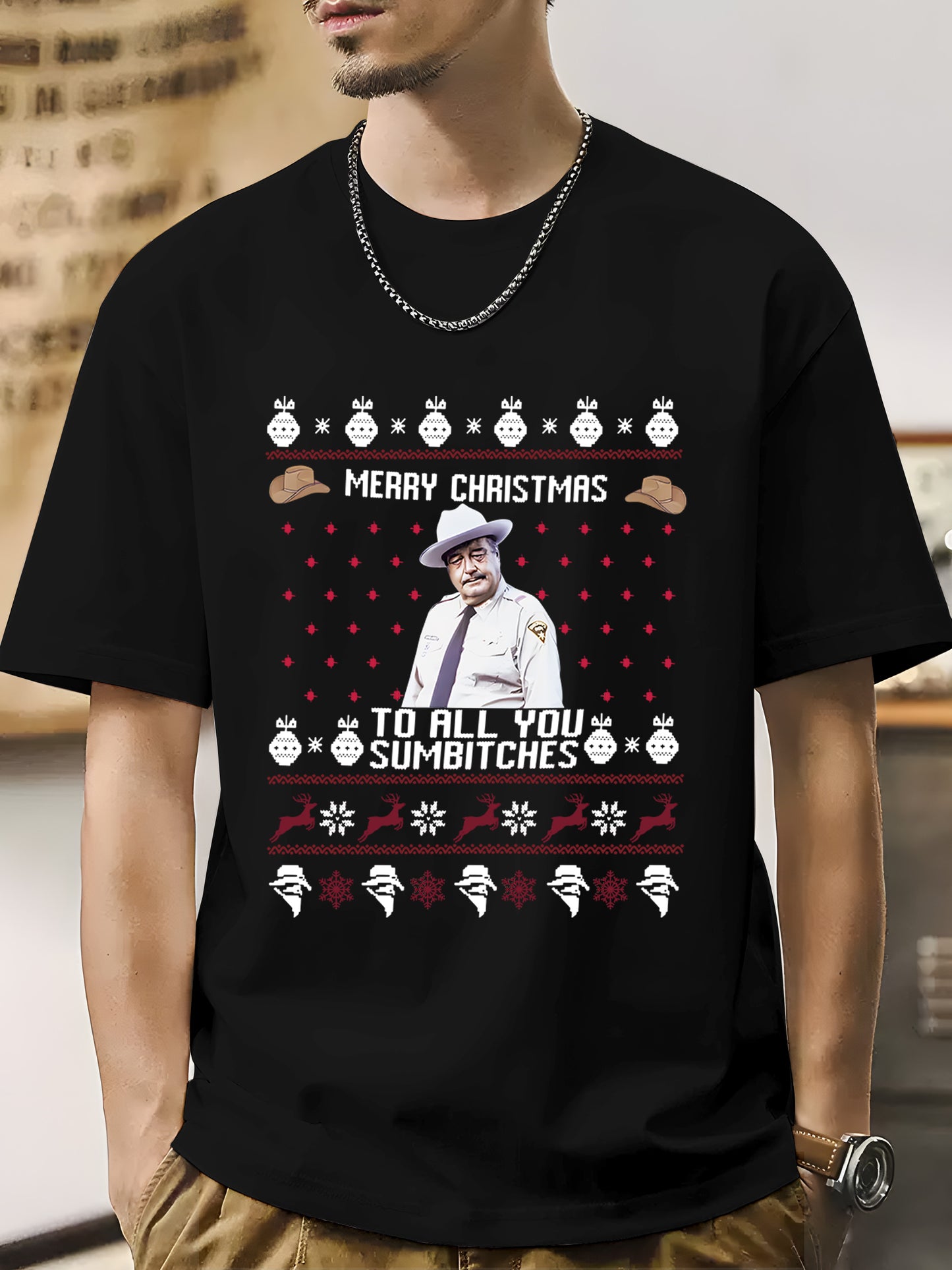 Merry Christmas To All You Sumbitches Shirt - Relaxed Fit, Full Size