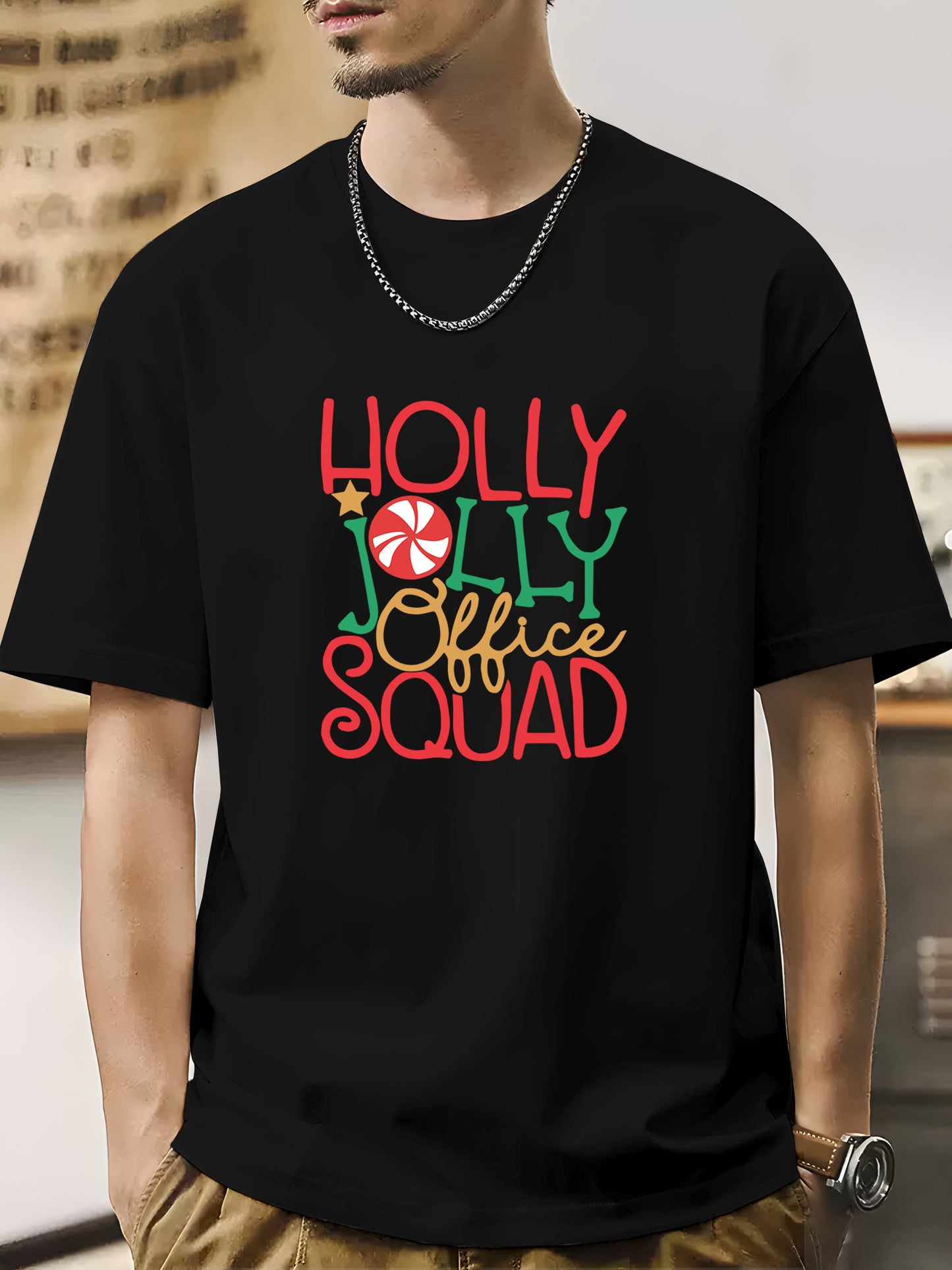 Holly Jolly Office Squad Shirt - Relaxed Fit, Full Size