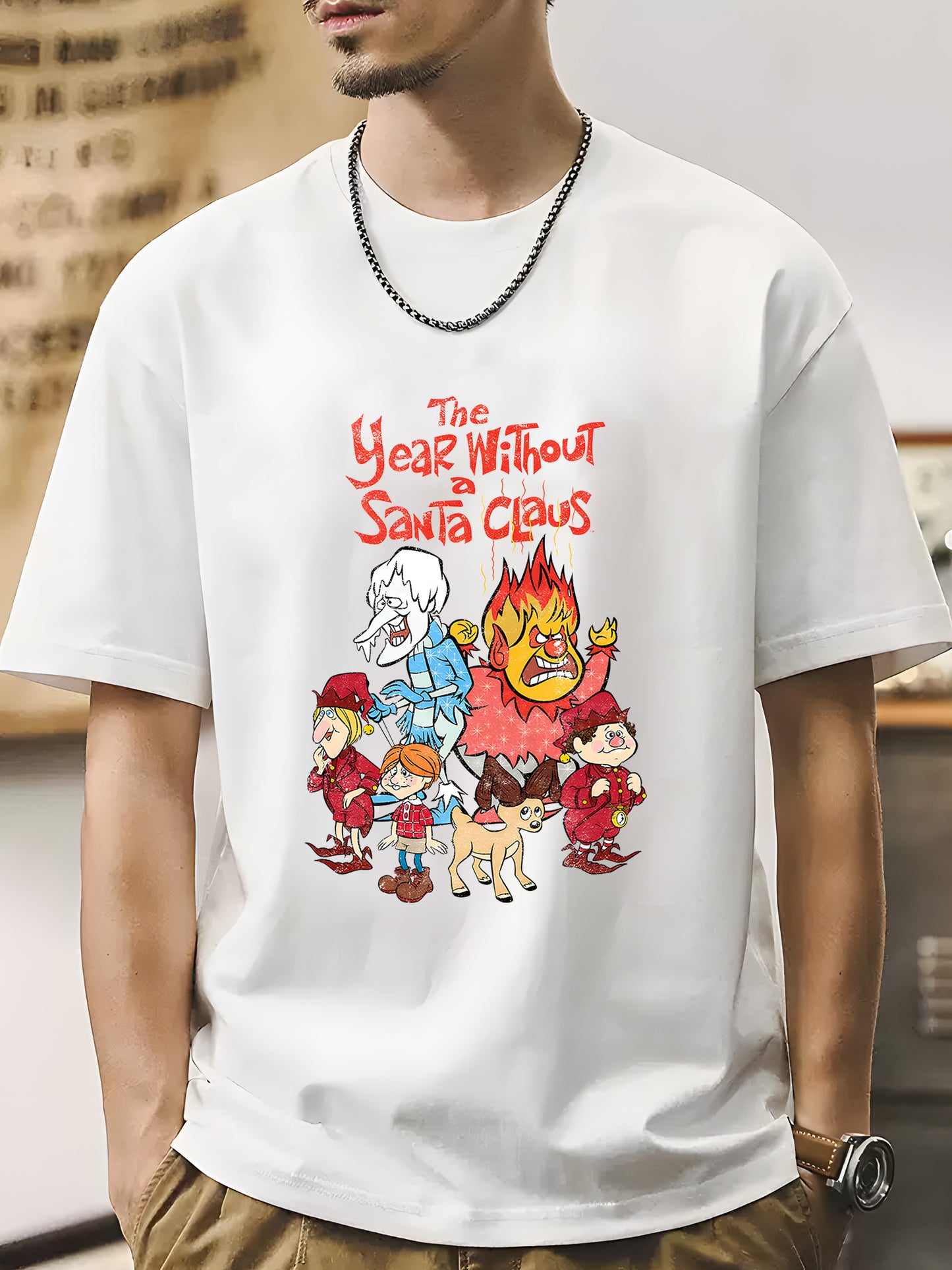 The Year Without Santa Snow Siser Heat Shirt - Relaxed Fit, Full Size