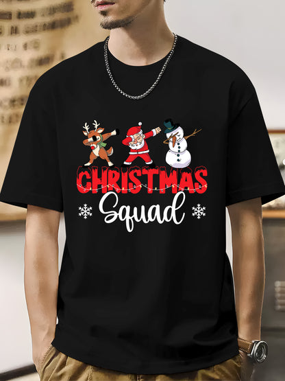 Xmas Reindeer Santa Hat Shirt - Relaxed Fit, Full Size