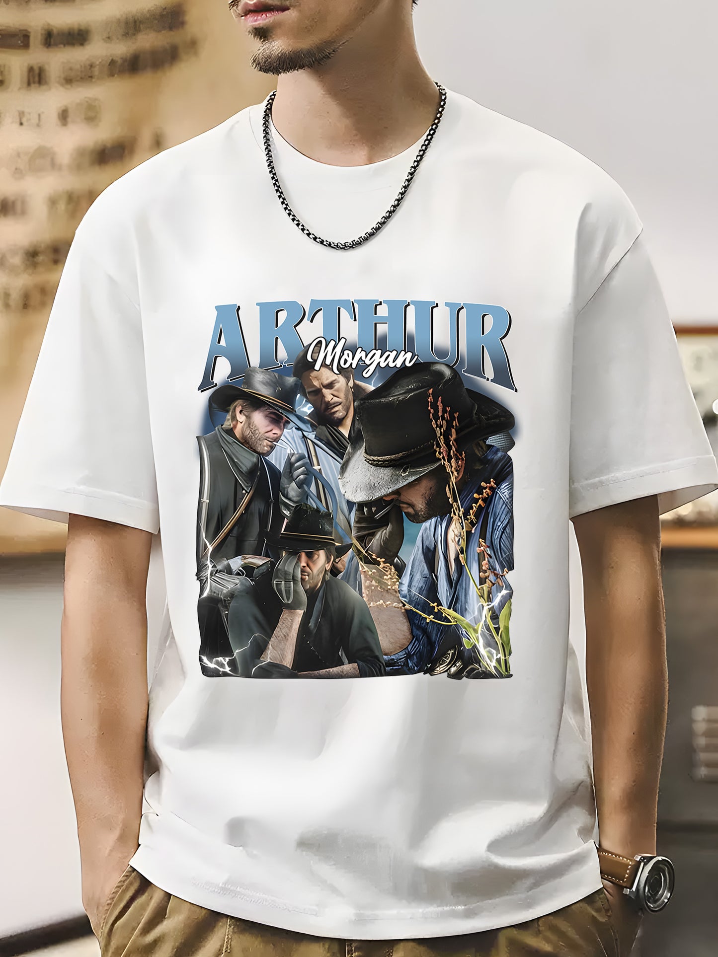 Arthur Morgan Vintage T-Shirt, Arthur Morgan Red D*ad Redemption Shirt Shirt - Relaxed Fit, Full Size