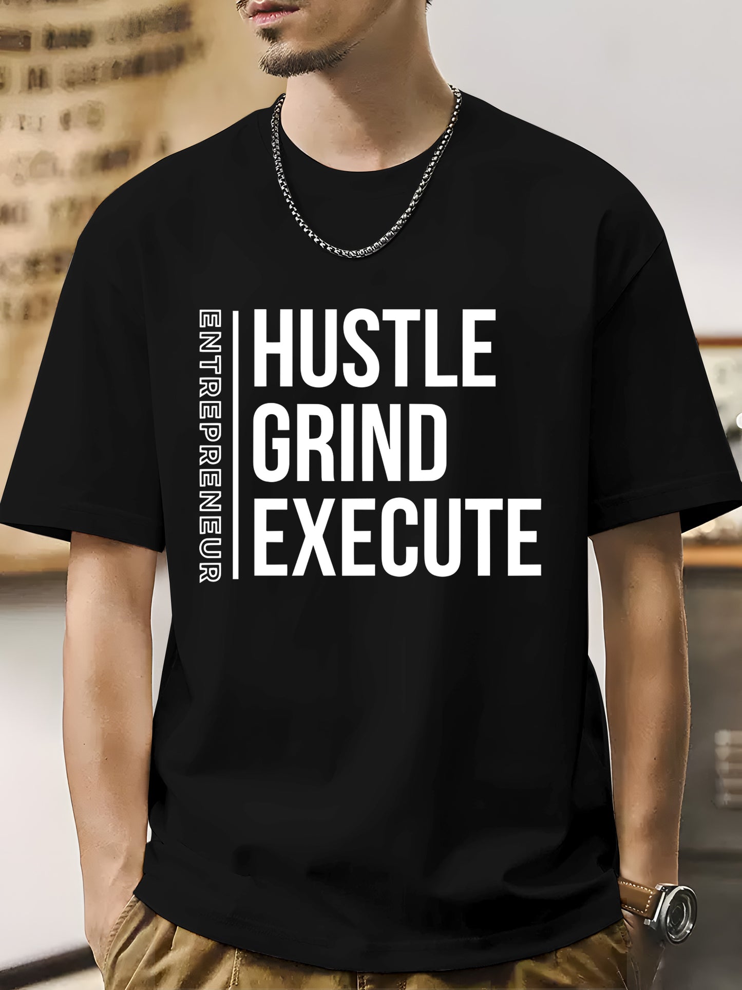 Hustle,Grind,Execute Shirt - Relaxed Fit, Full Size