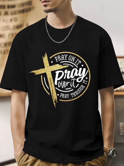 Pray with Cross Shirt - Relaxed Fit, Full Size