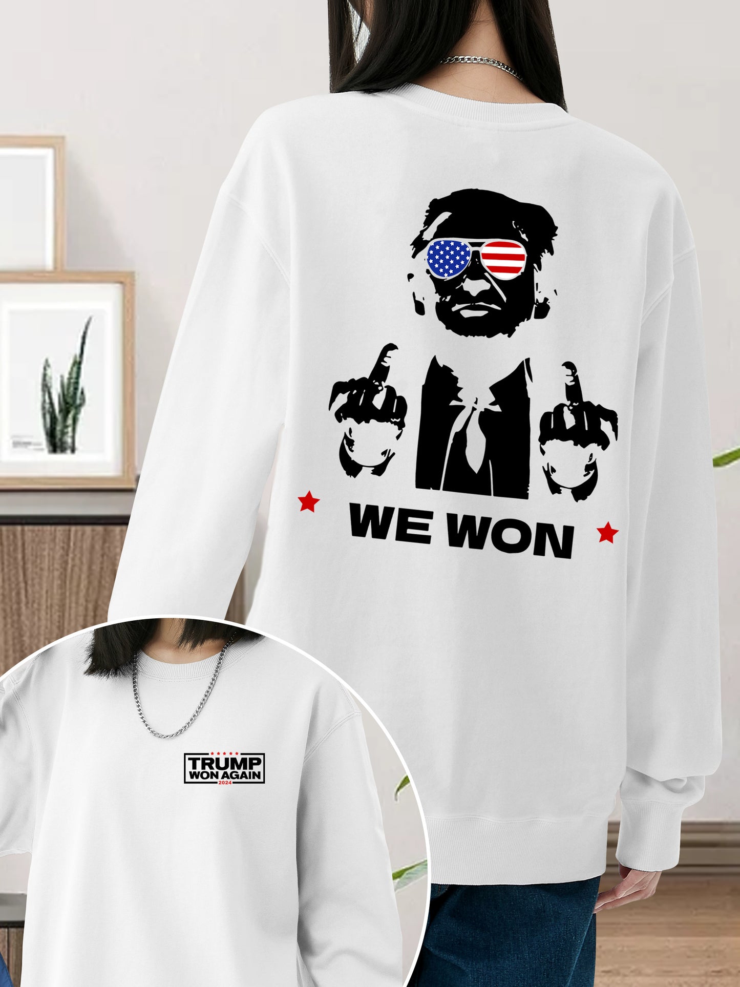 Trump Won Again 2024 Unisex Shirt - Relaxed Fit, Full Size