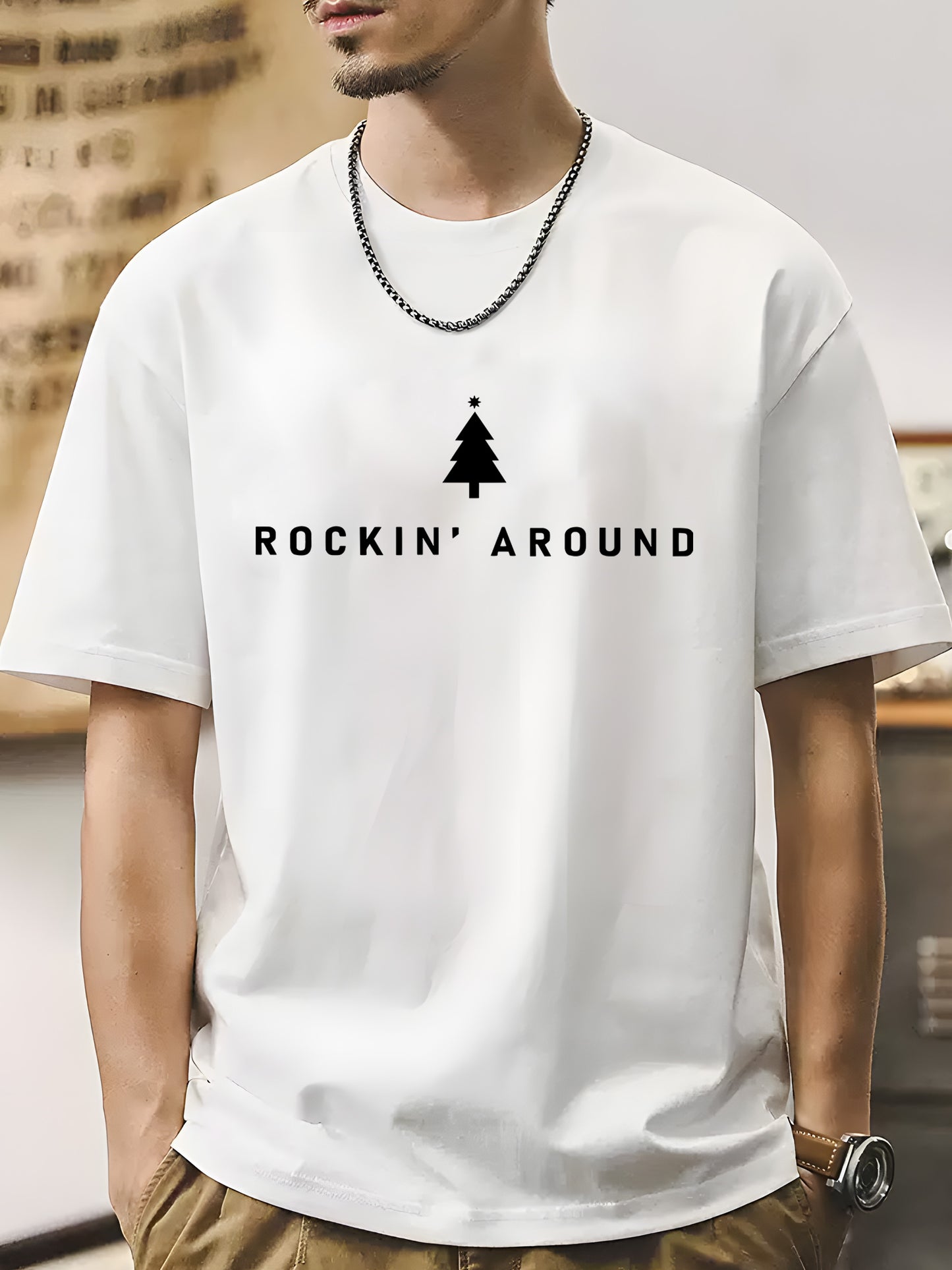 Rockin Around the Christmas Tree Shirt - Relaxed Fit, Full Size