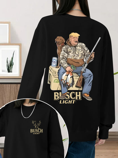 Hunter Trump With Busch Light Beer 2 Siders Shirt - Relaxed Fit, Full Size