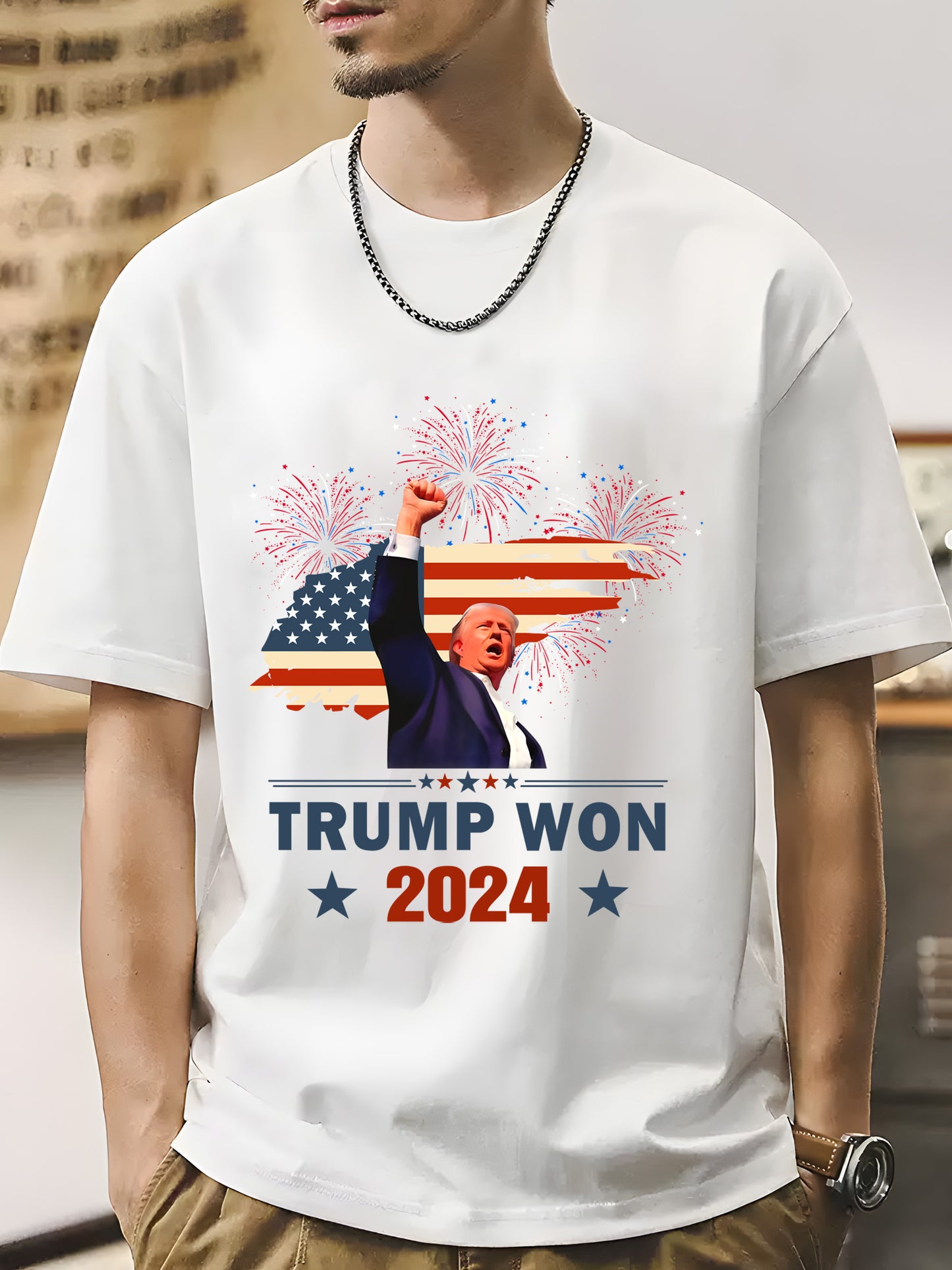 Trump Won 2024 President 47th Of White House Donald Trump Shirt - Relaxed Fit, Full Size