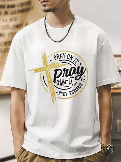 Pray with Cross Shirt - Relaxed Fit, Full Size