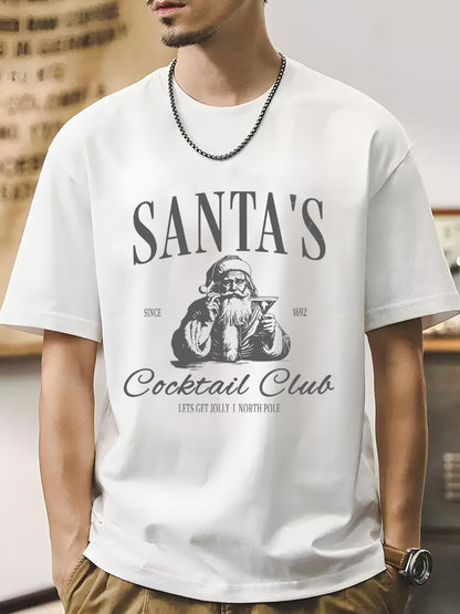 Santas Cocktail Club Christmas Shirt - Relaxed Fit, Full Size