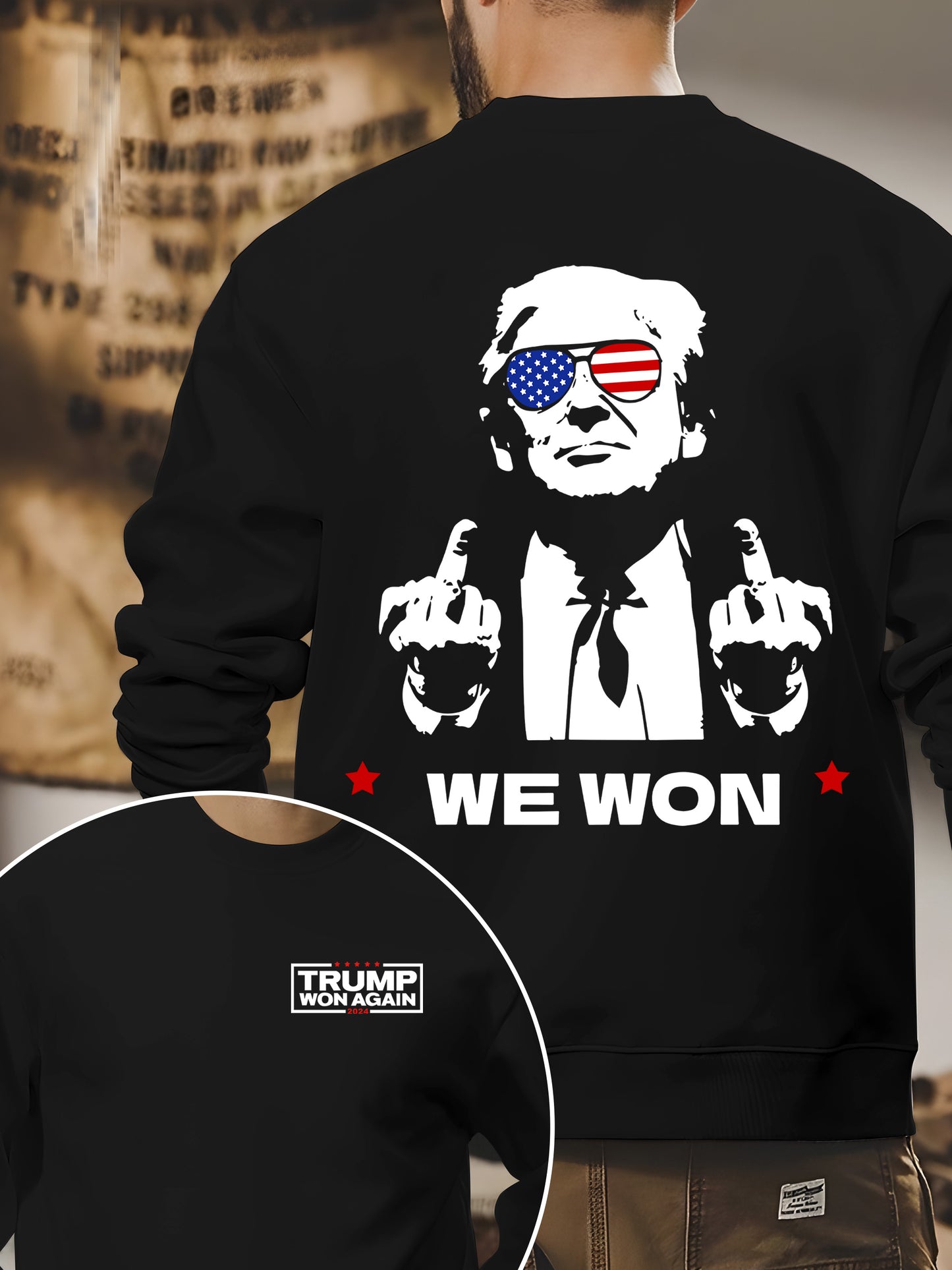 Trump Won Again 2024 Unisex Shirt - Relaxed Fit, Full Size