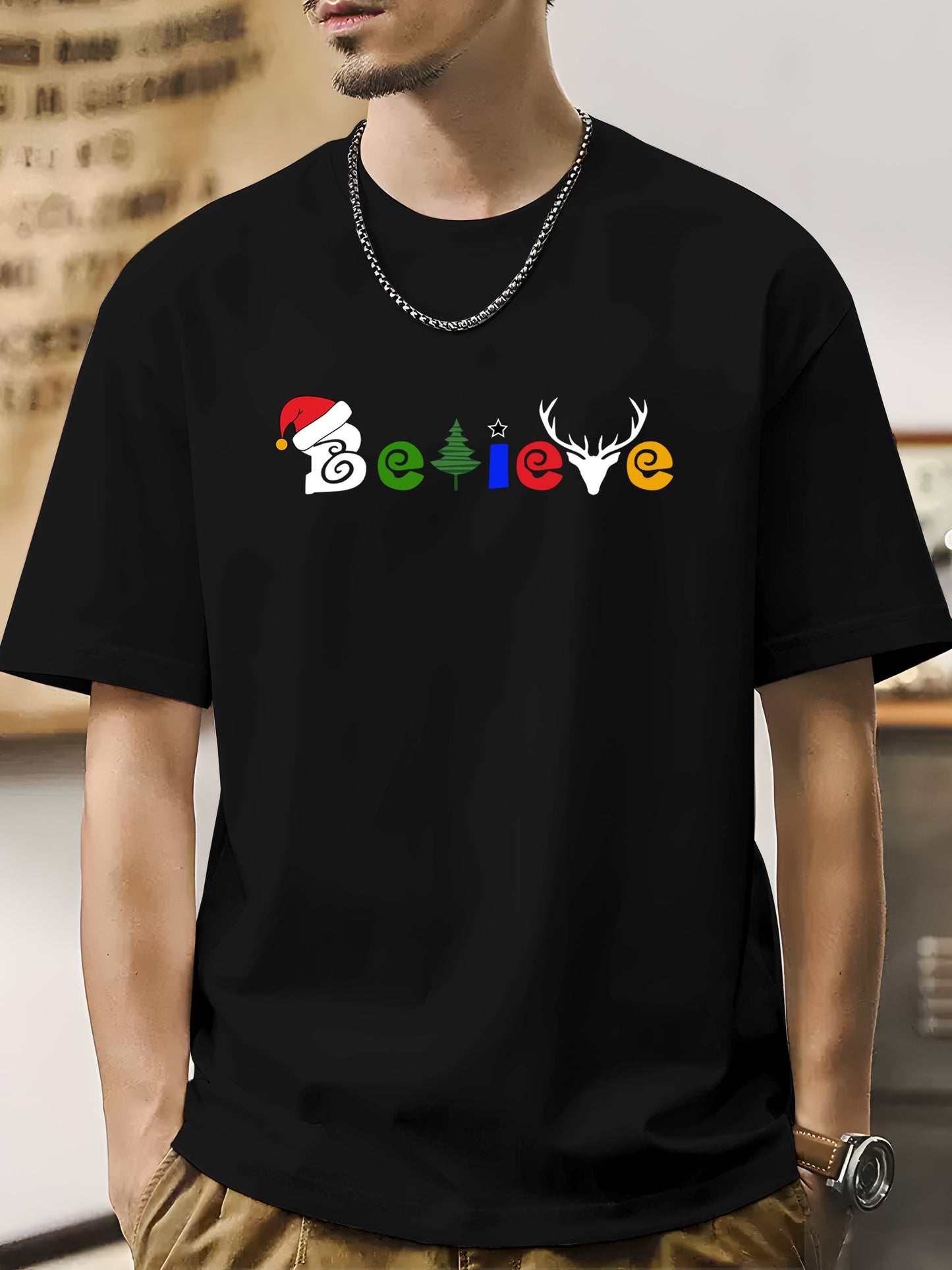 Believe Christmas Shirt - Relaxed Fit, Full Size