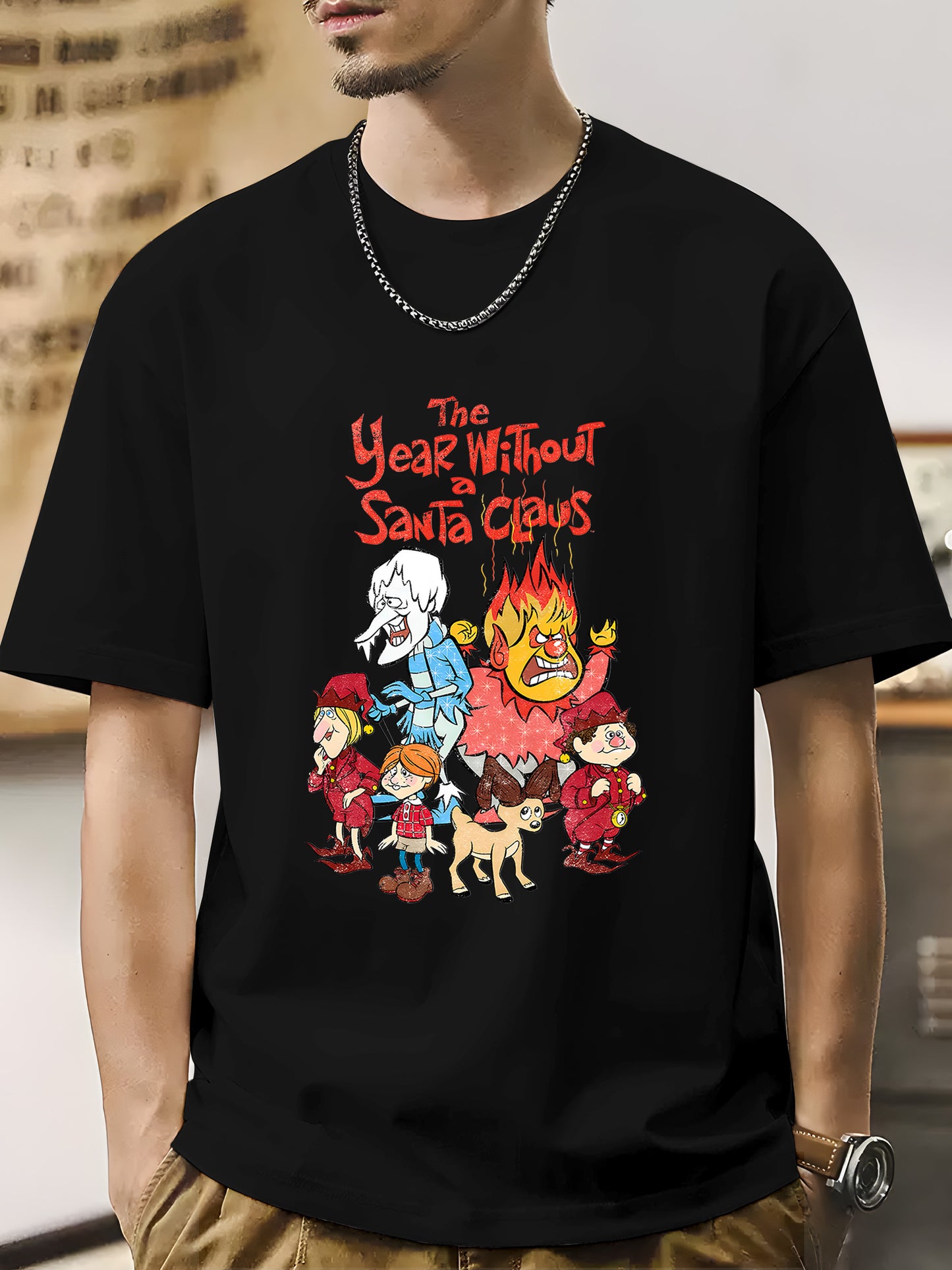 The Year Without Santa Snow Siser Heat Shirt - Relaxed Fit, Full Size