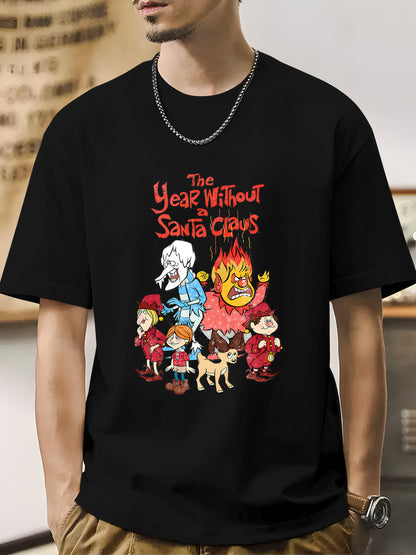 The Year Without Santa Snow Siser Heat Shirt - Relaxed Fit, Full Size