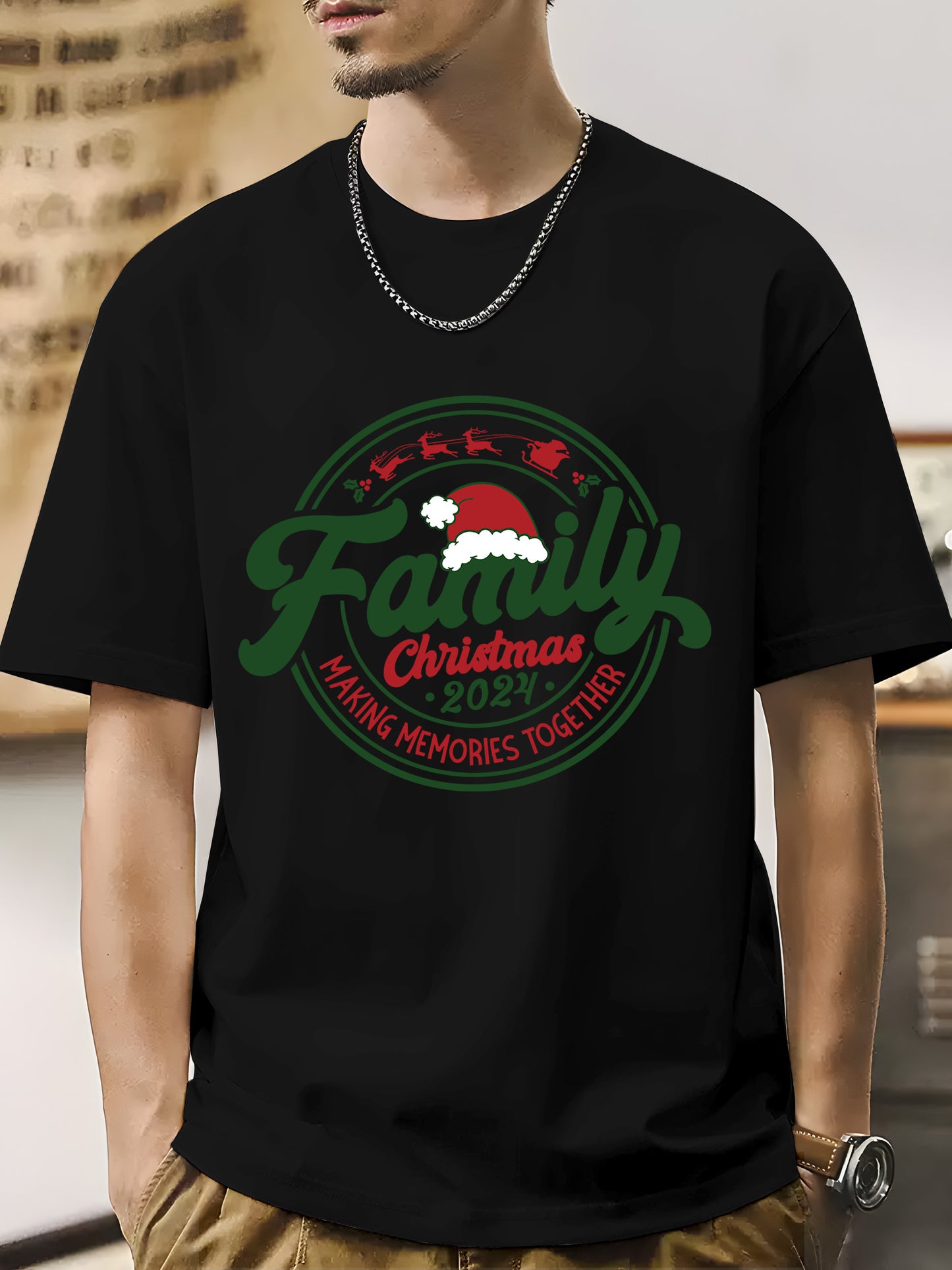 Family Christmas 2024 ，Making Memories Togethe Shirt - Relaxed Fit, Full Size