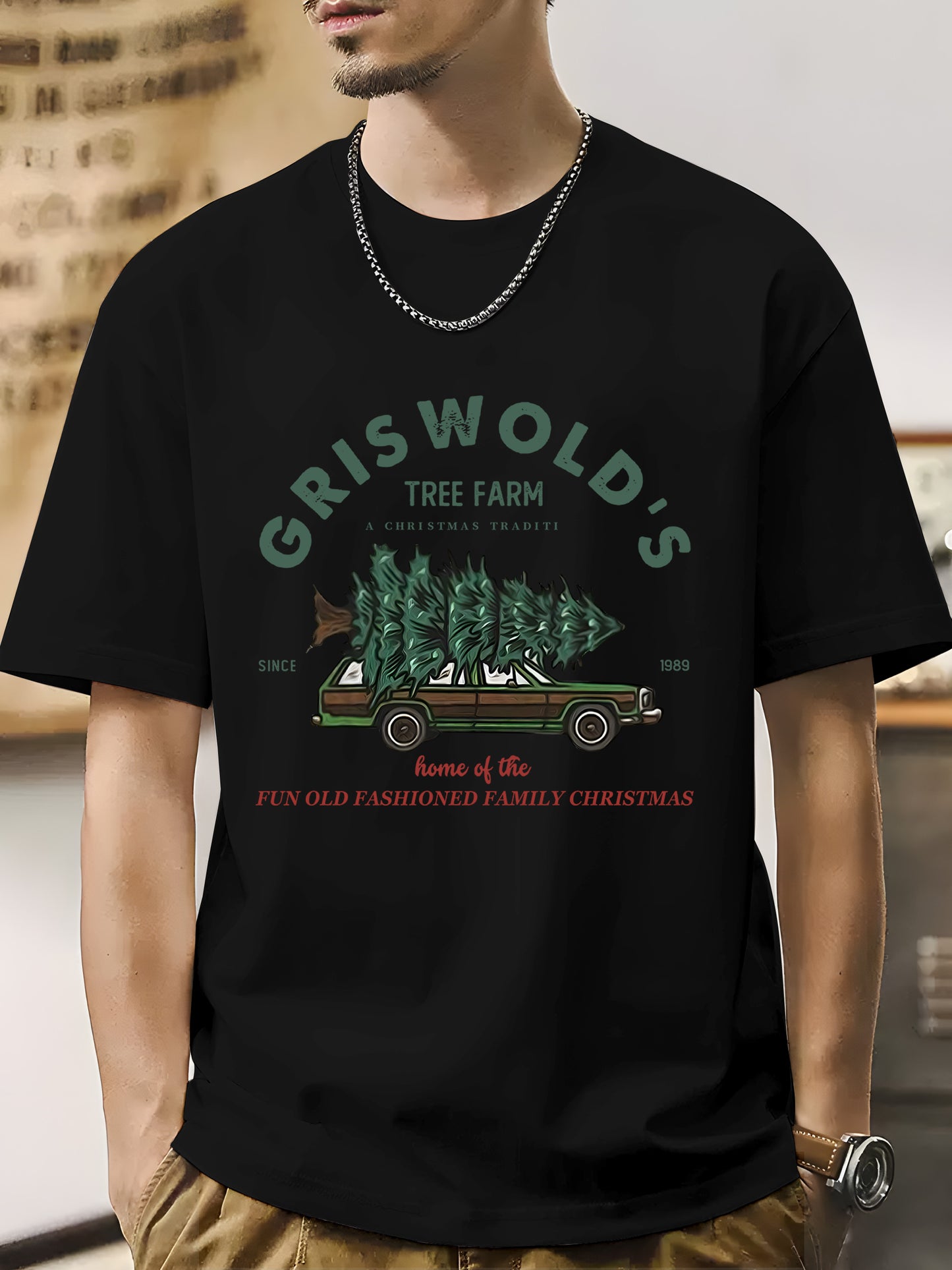 Tree & Car Shirt - Relaxed Fit, Full Size