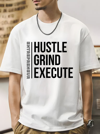 Hustle,Grind,Execute Shirt - Relaxed Fit, Full Size