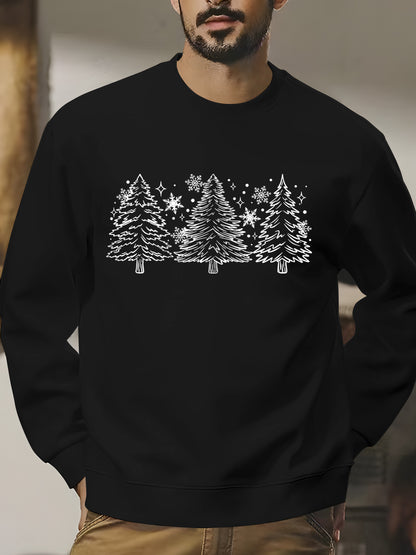 Snow Trees With Sleeve Shirt - Relaxed Fit, Full Size