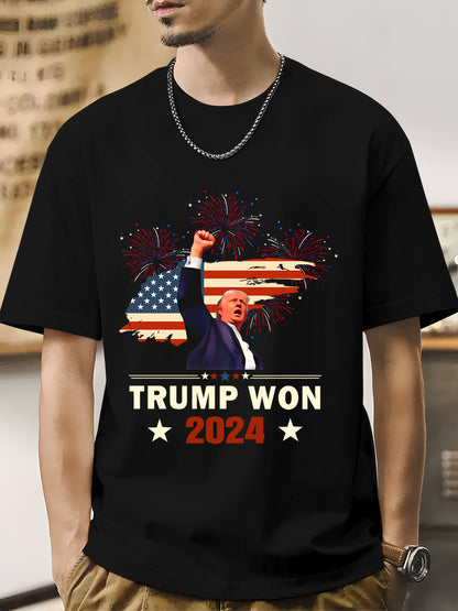 Trump Won 2024 President 47th Of White House Donald Trump Shirt - Relaxed Fit, Full Size