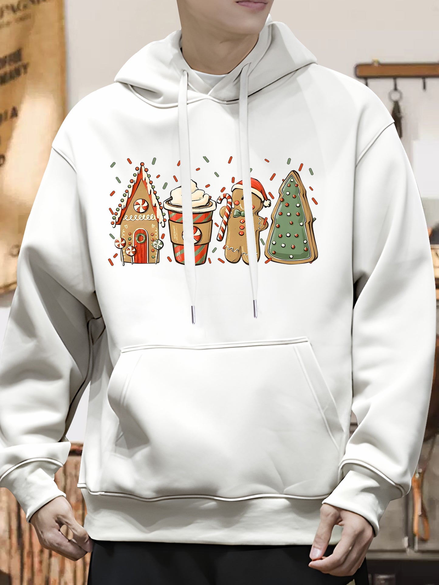 Gingerbread Christmas Coffee Shirt - Relaxed Fit, Full Size