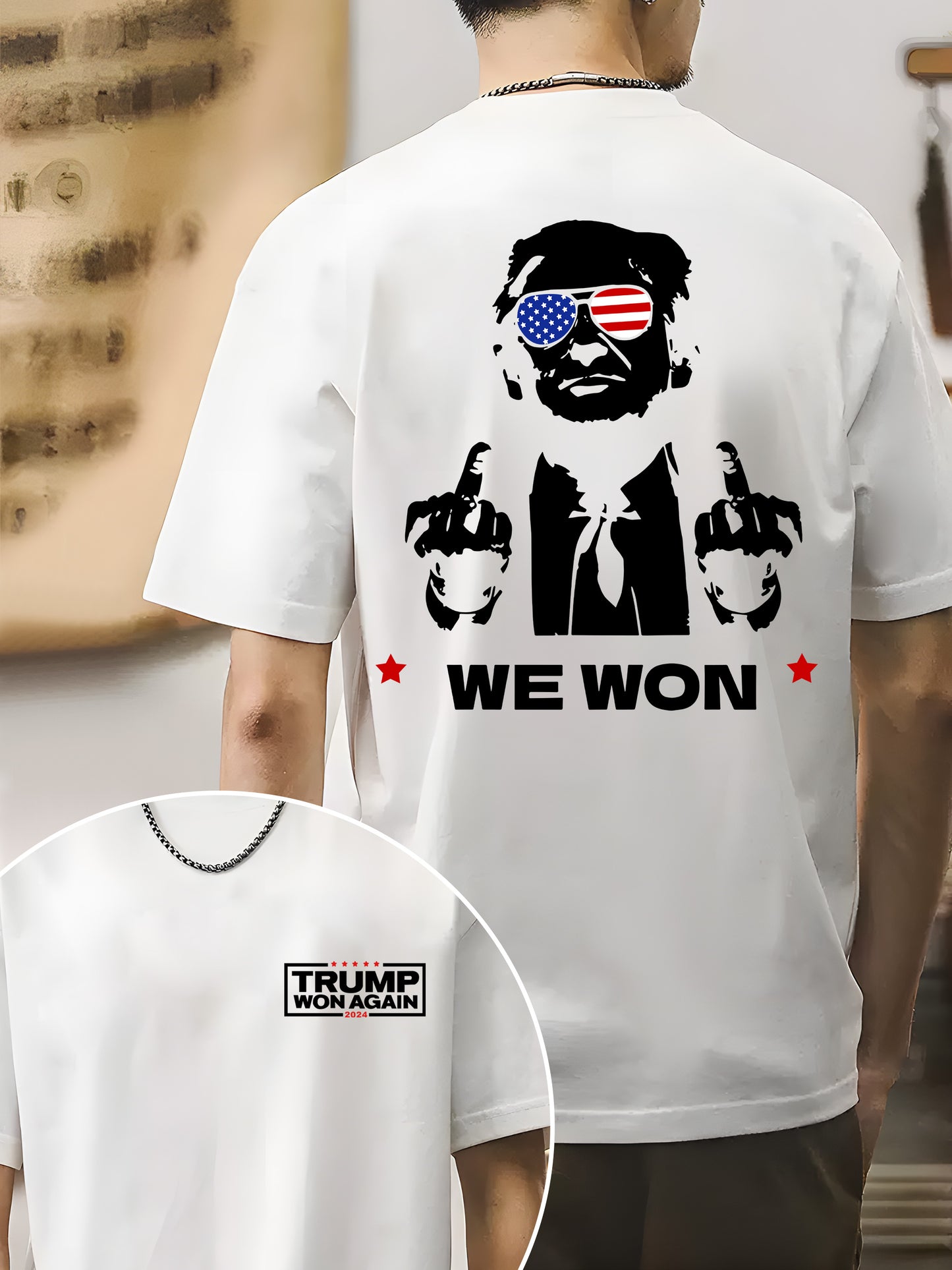 Trump Won Again 2024 Unisex Shirt - Relaxed Fit, Full Size