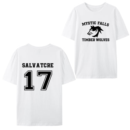 Mystic Falls Salvatore 17 Front And Back Shirt - Relaxed Fit, Full Size