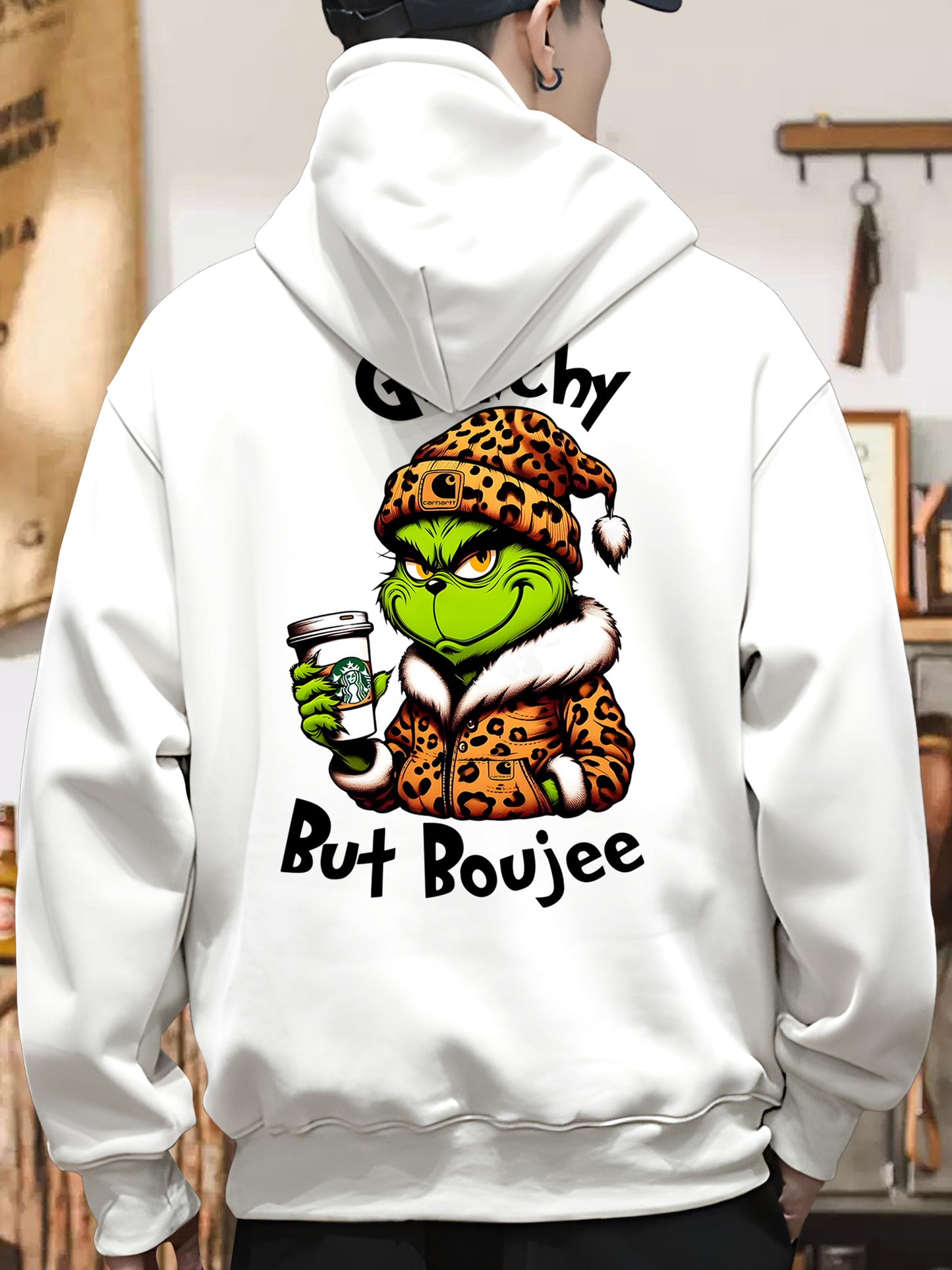 Grinchy but Boujee Christmas Shirt - Relaxed Fit, Full Size