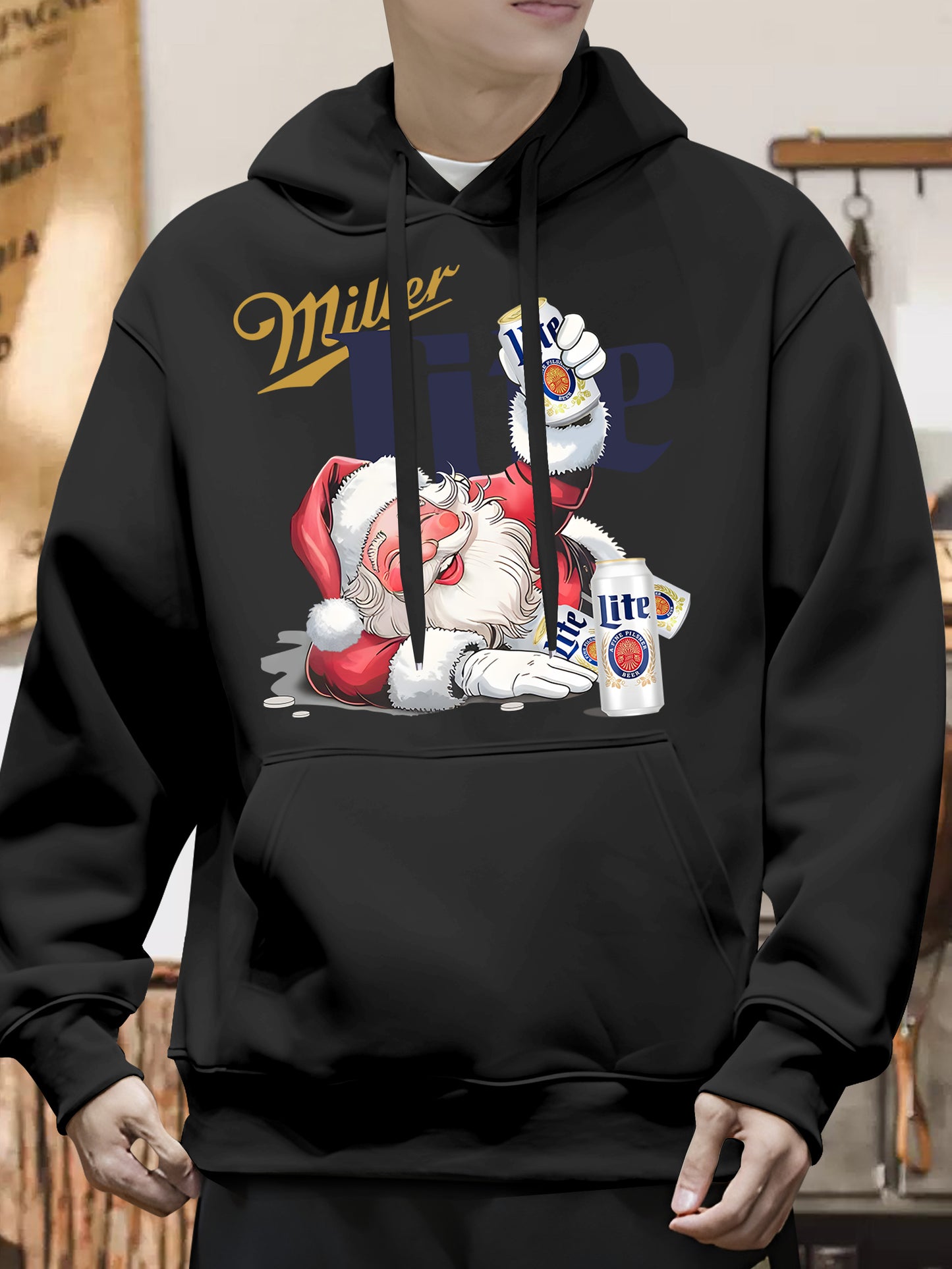 Funny Miler Lite Drunk Santa Claus Chrismas Unisex Shirt - Relaxed Fit, Full Size（复制）