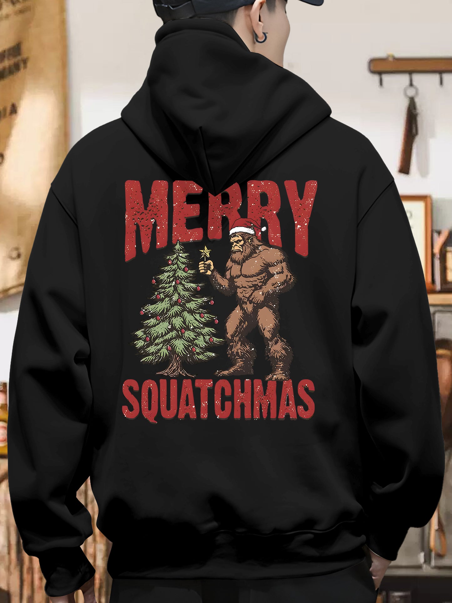 Funny Bigfoot Christmas Shirt - Relaxed Fit, Full Size