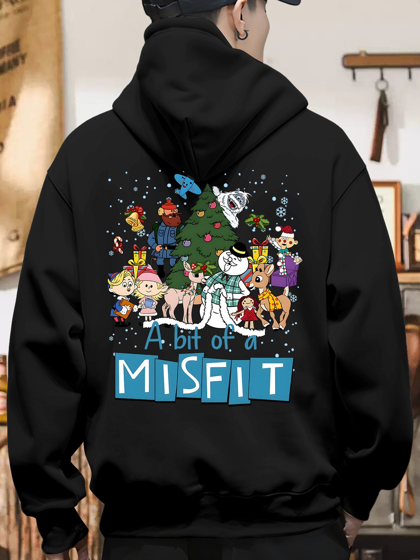 A Bit Of Misfit Rud0Iph The Red N0sed Reindeer Christmas Shirt - Relaxed Fit, Full Size