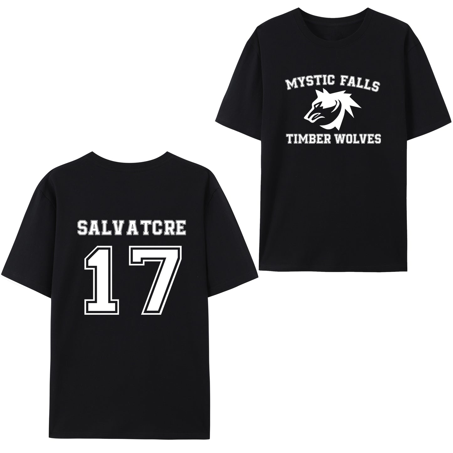 Mystic Falls Salvatore 17 Front And Back Shirt - Relaxed Fit, Full Size