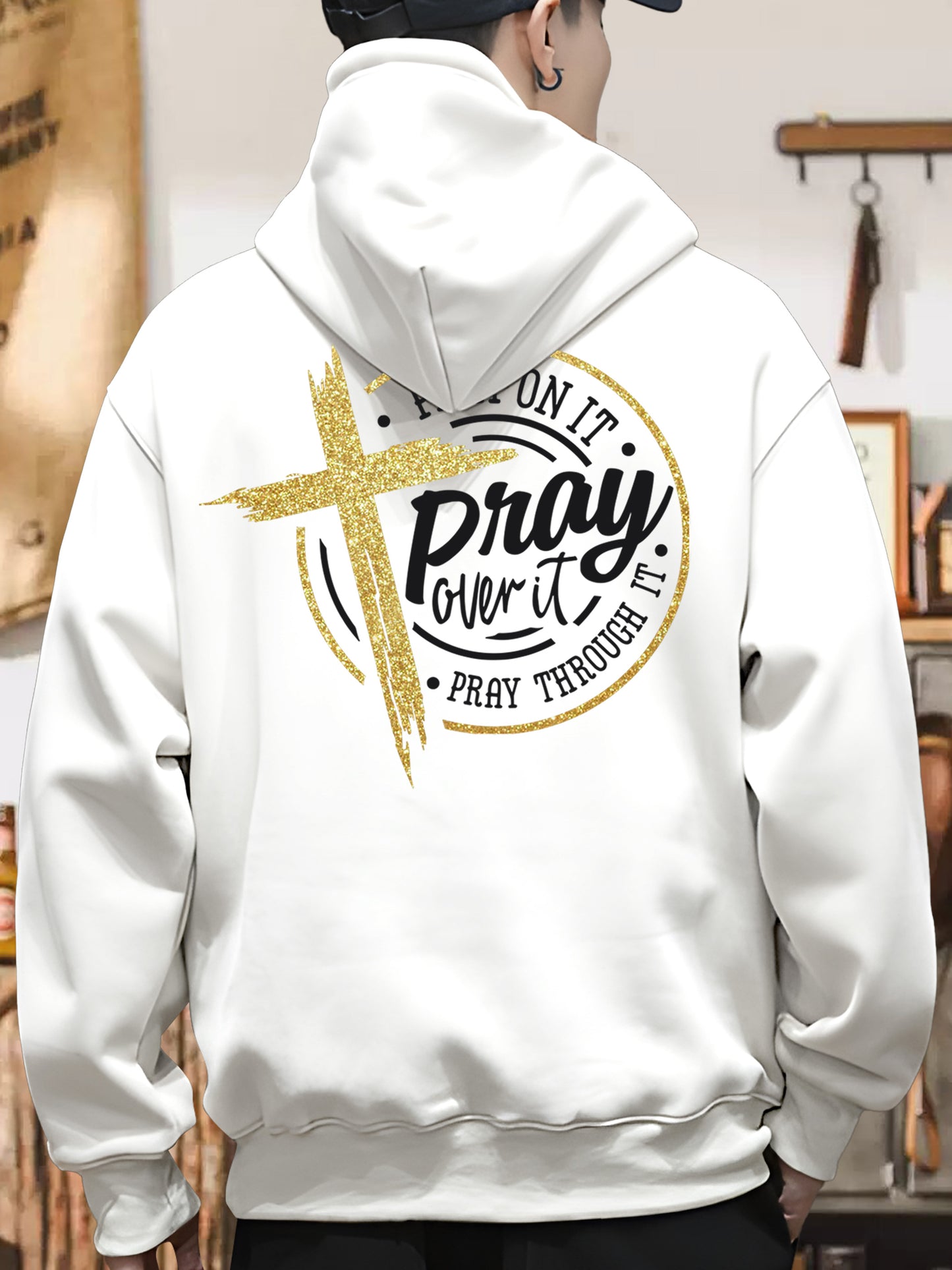 Pray with Cross Shirt - Relaxed Fit, Full Size