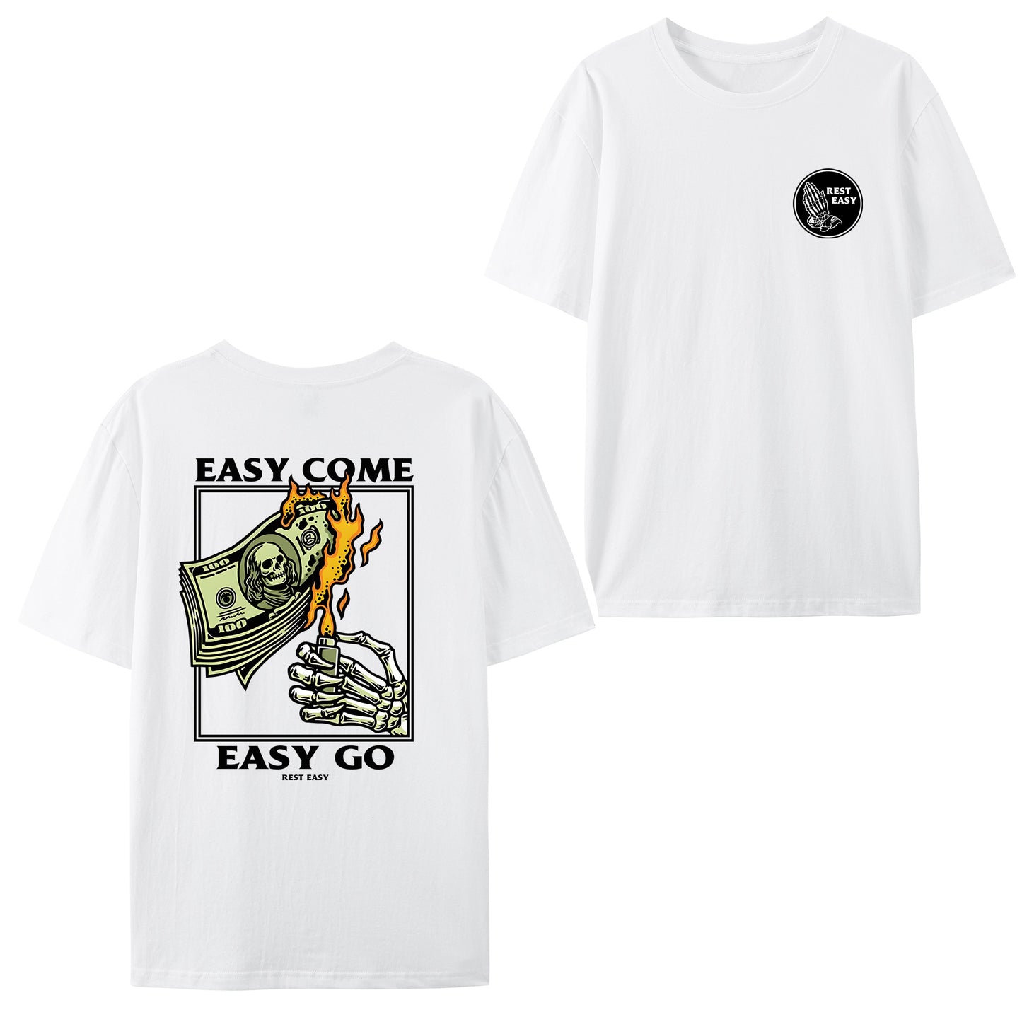 Easy Come Easy Go Skeleton Shirt - Relaxed Fit, Full Size