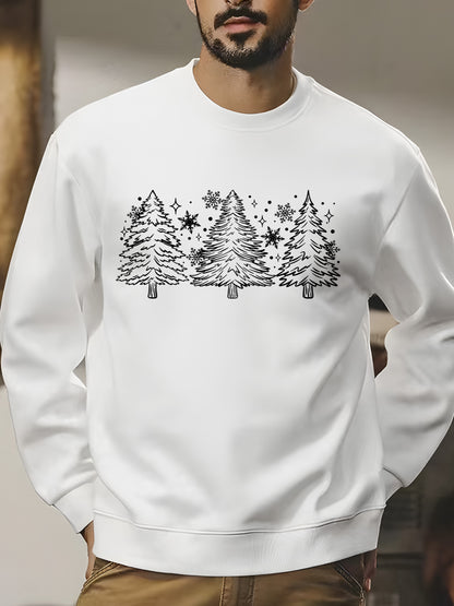 Snow Trees With Sleeve Shirt - Relaxed Fit, Full Size