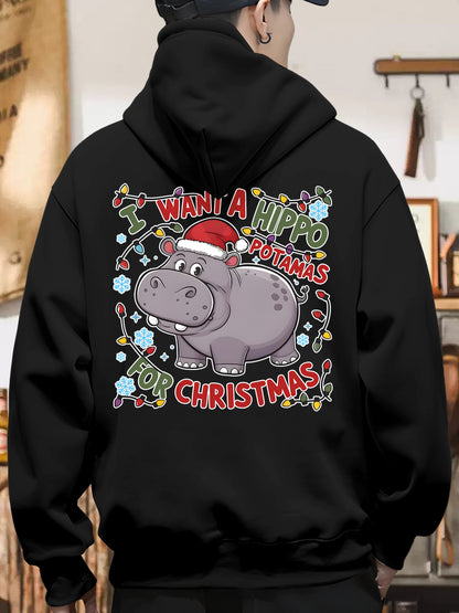 Cute A Hippopotamus For Christmas Shirt - Relaxed Fit, Full Size