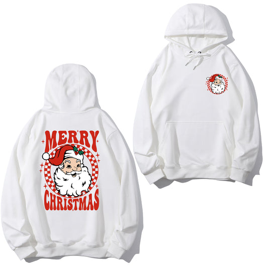 Vintage Santa Hoodie, Merry Christmas Shirt - Relaxed Fit, Full Size