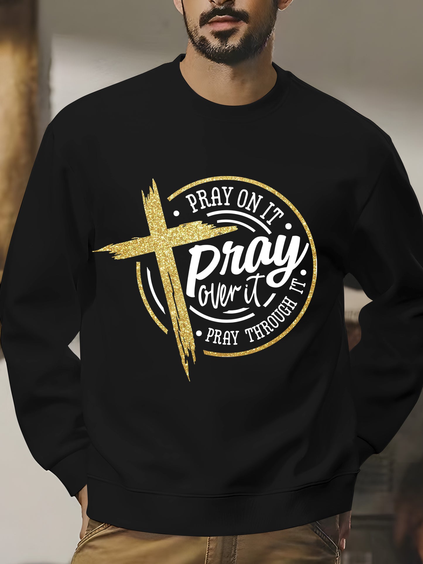 Pray with Cross Shirt - Relaxed Fit, Full Size