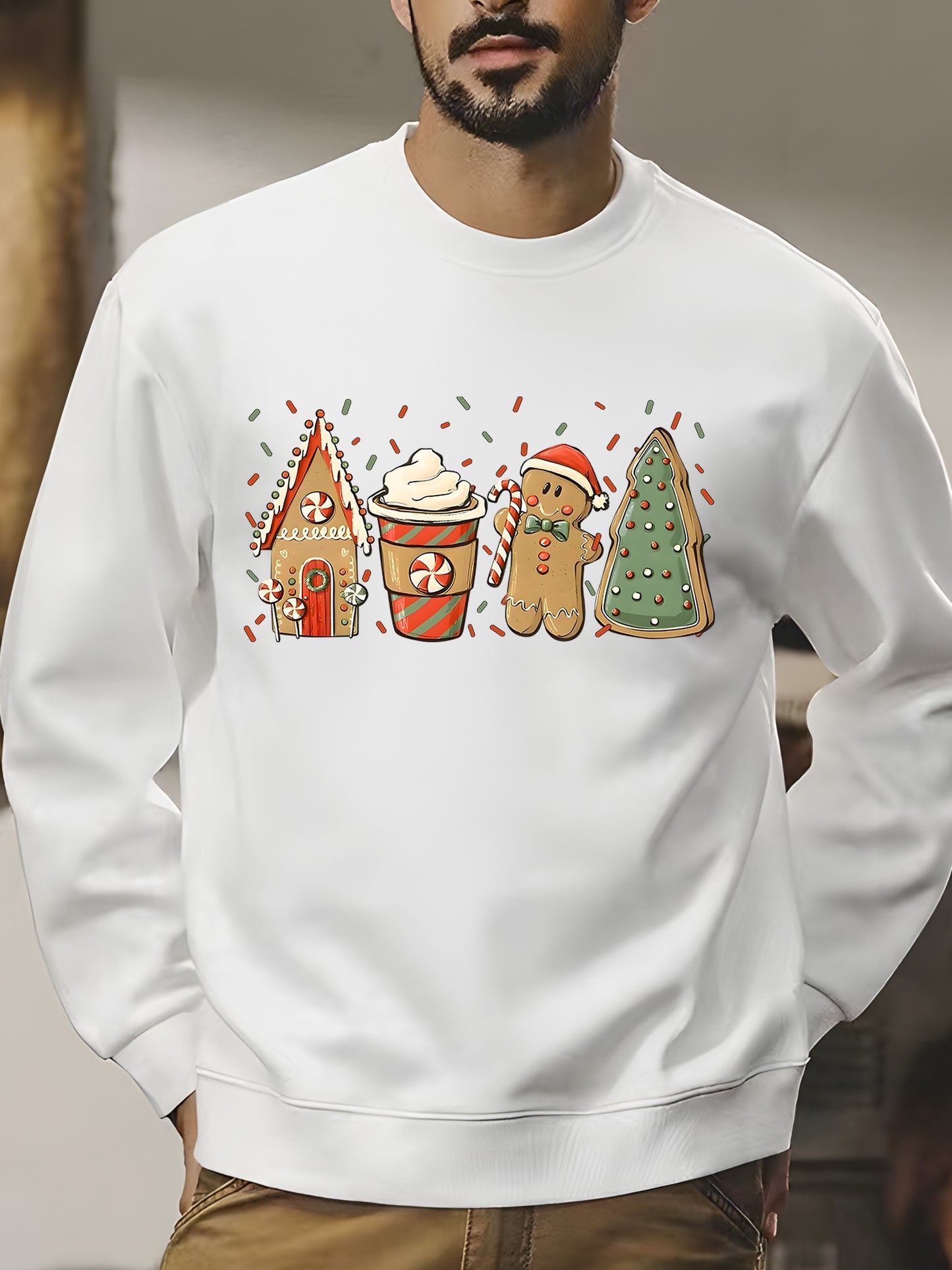 Gingerbread Christmas Coffee Shirt - Relaxed Fit, Full Size