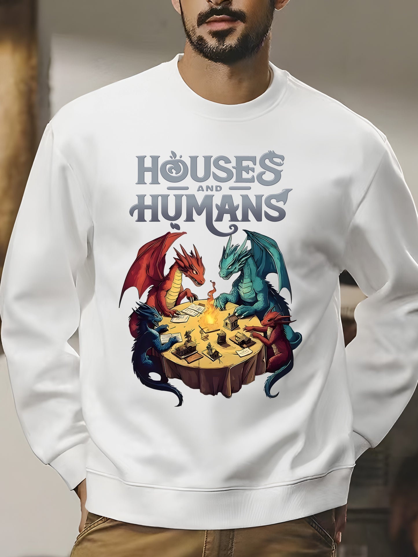 Houses and Humans DnD Shirt - Relaxed Fit, Full Size