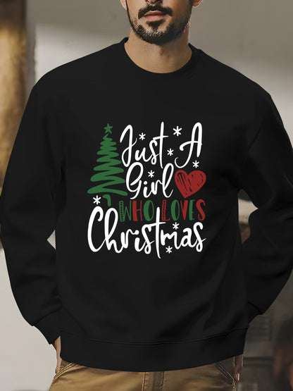 Just a Girl Who Loves Christmas Shirt - Relaxed Fit, Full Size