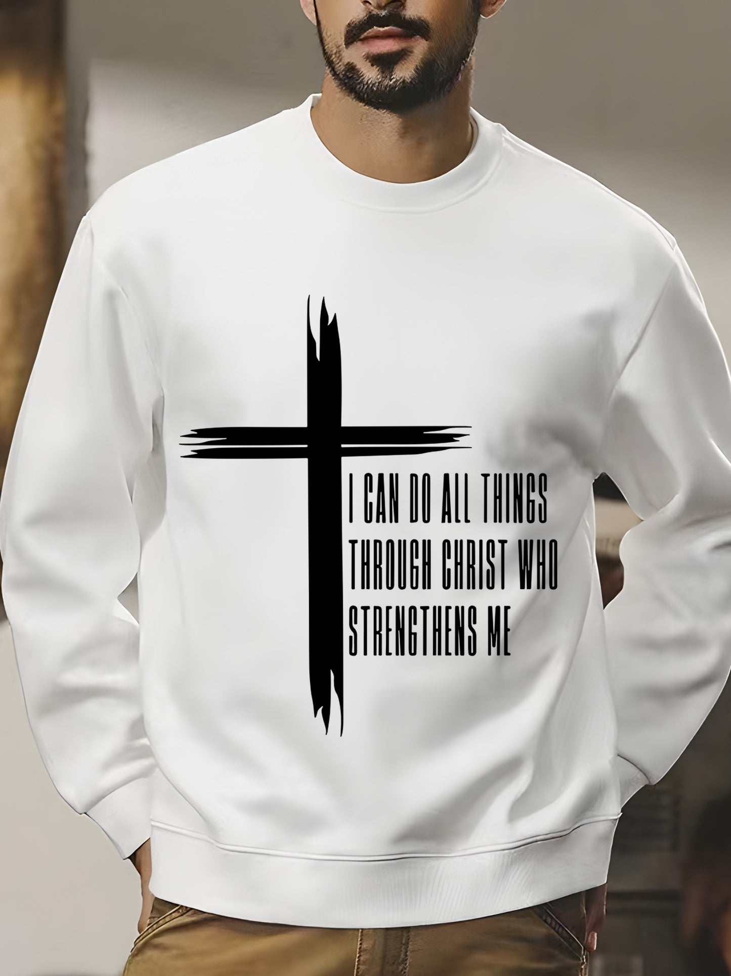 I CAN DO ALL THINSS THROUGH CHRIST WHO STRENGNETHENS ME Shirt - Relaxed Fit, Full Size