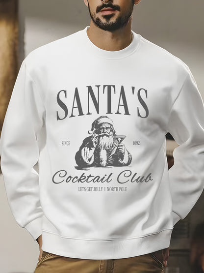 Santas Cocktail Club Christmas Shirt - Relaxed Fit, Full Size