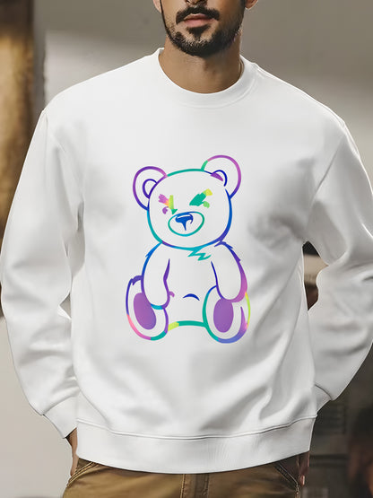 Cartoon Bear Shirt - Relaxed Fit, Full Size