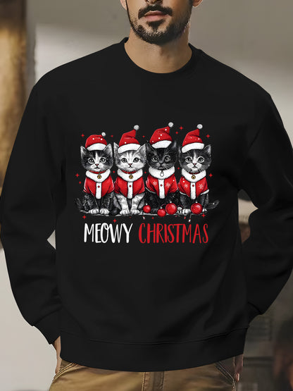 Christmas Cat Show Shirt - Relaxed Fit, Full Size