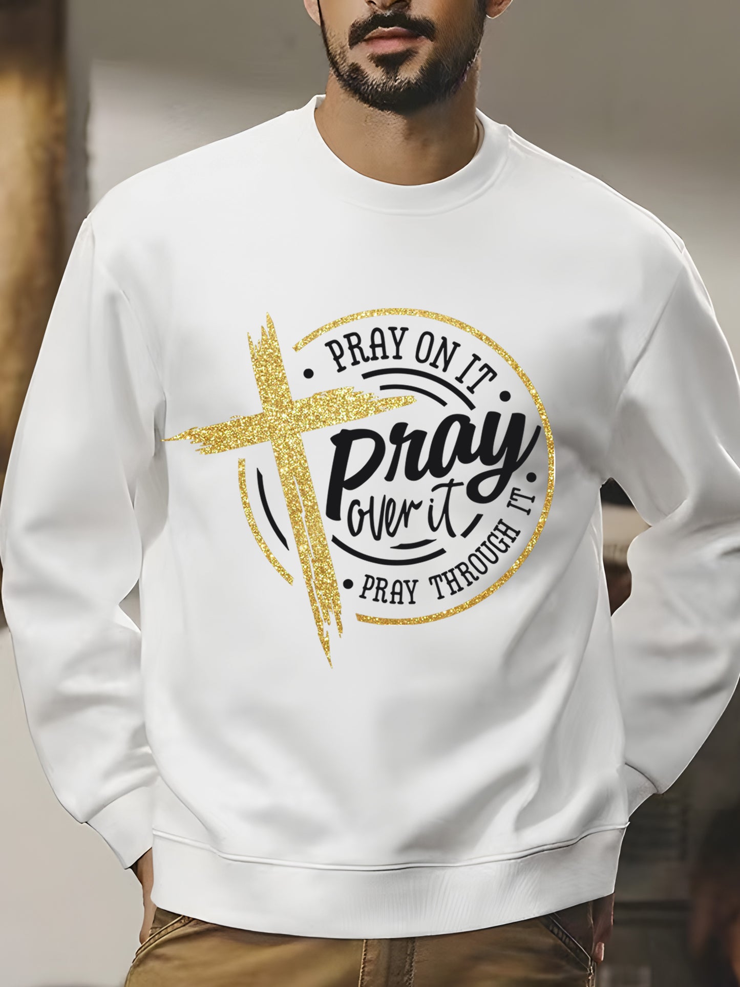 Pray with Cross Shirt - Relaxed Fit, Full Size