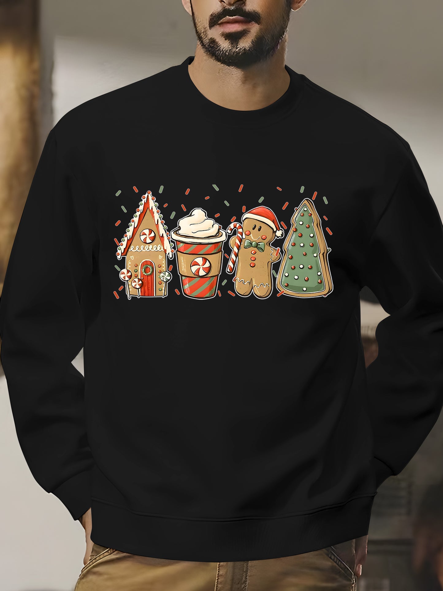 Gingerbread Christmas Coffee Shirt - Relaxed Fit, Full Size