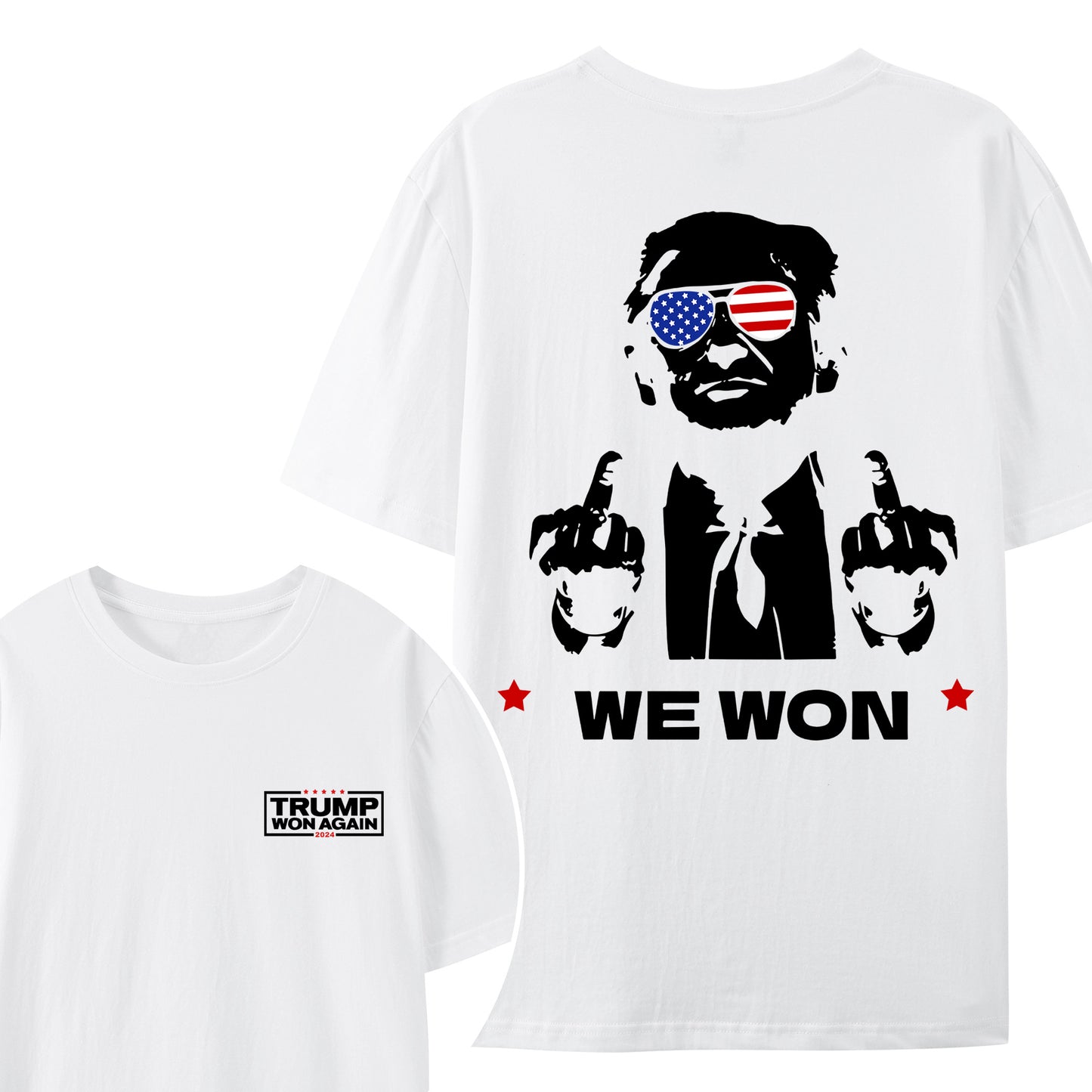 Trump Won Again 2024 Unisex Shirt - Relaxed Fit, Full Size