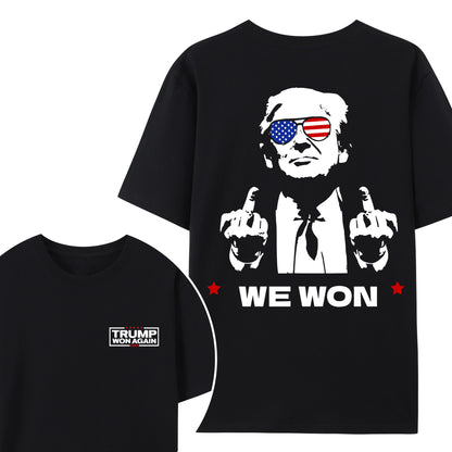 Trump Won Again 2024 Unisex Shirt - Relaxed Fit, Full Size